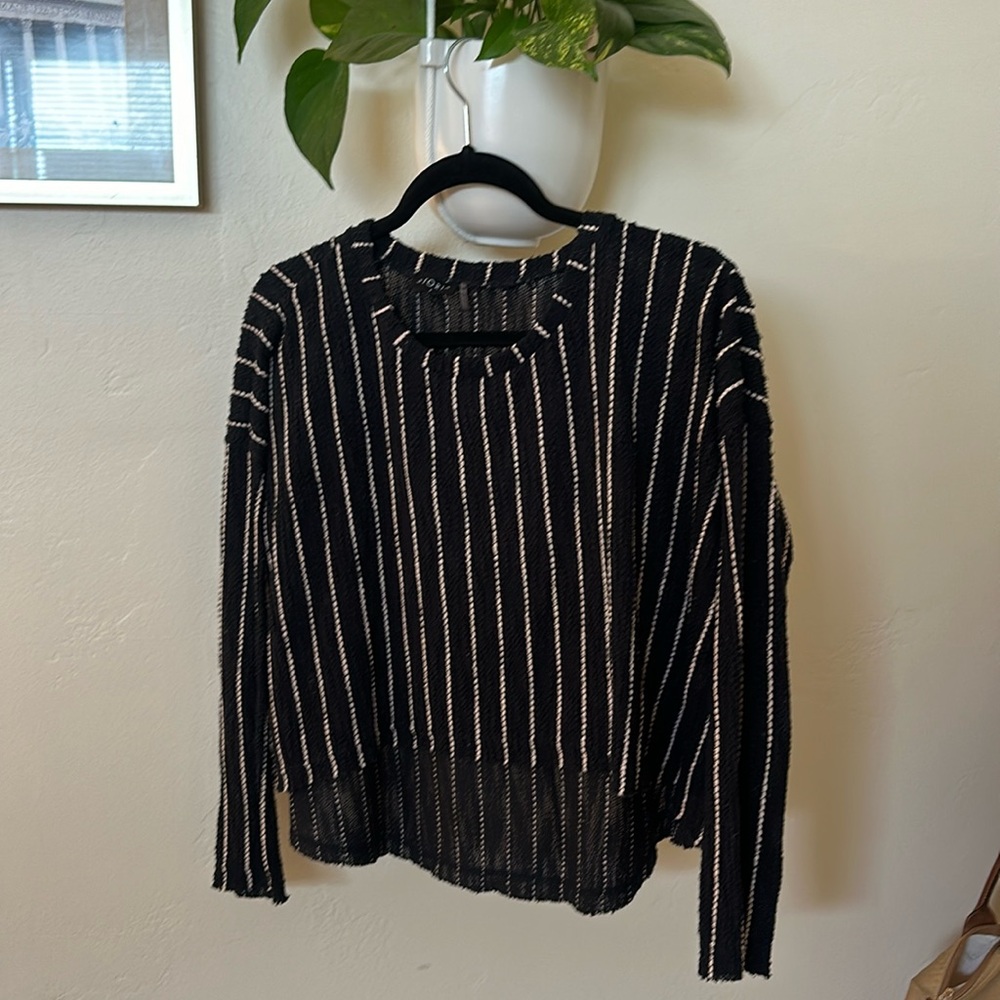 Boho Navy Striped Sweater